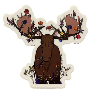 Spring Moose Sticker