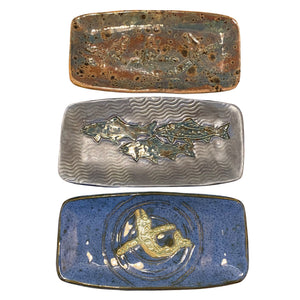 Ceramic Rectangle Fish Tray Small