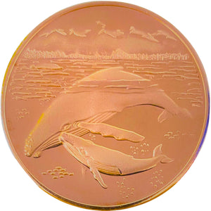 Humpback Whales Copper Medallion