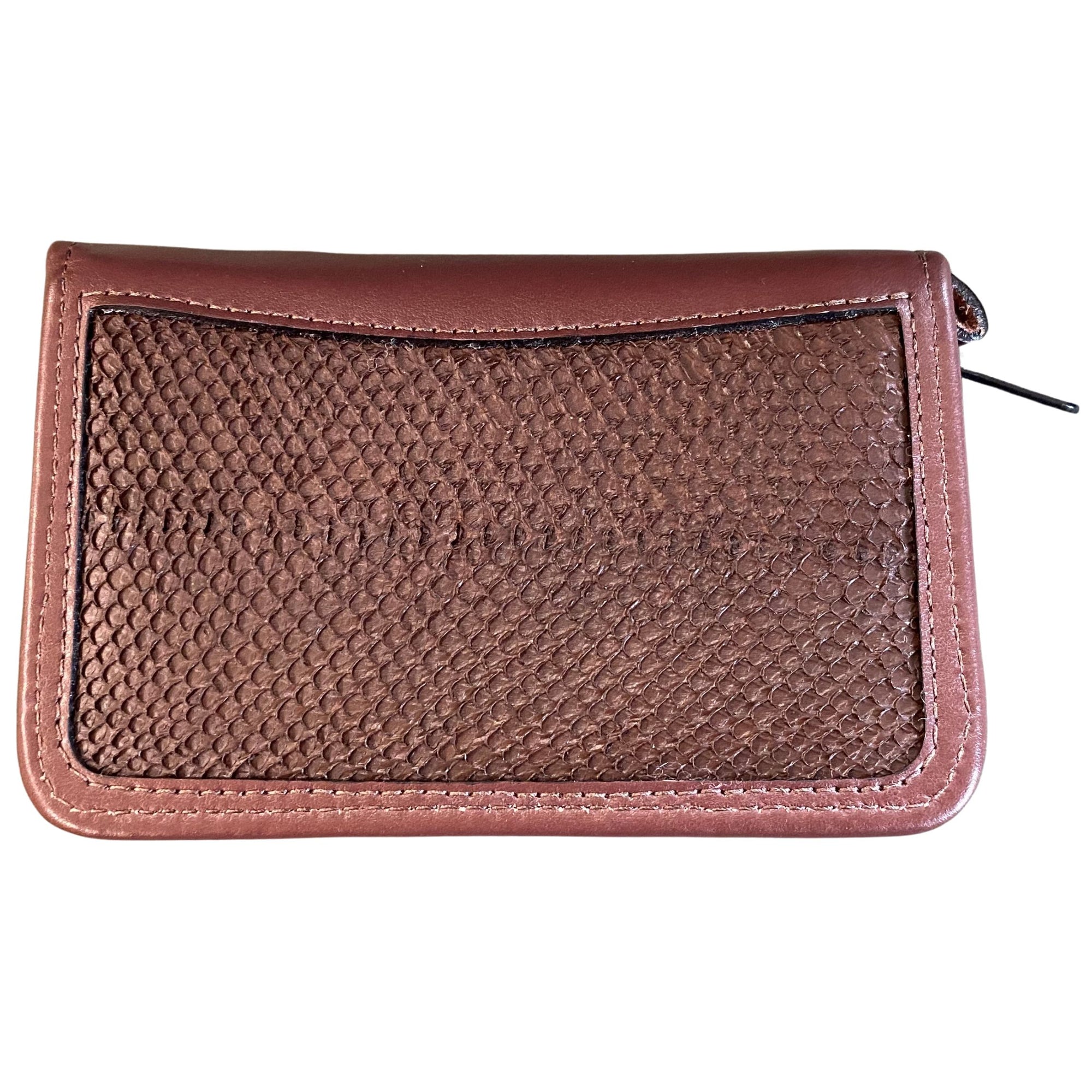 Salmon Leather Fly Wallet with Flies