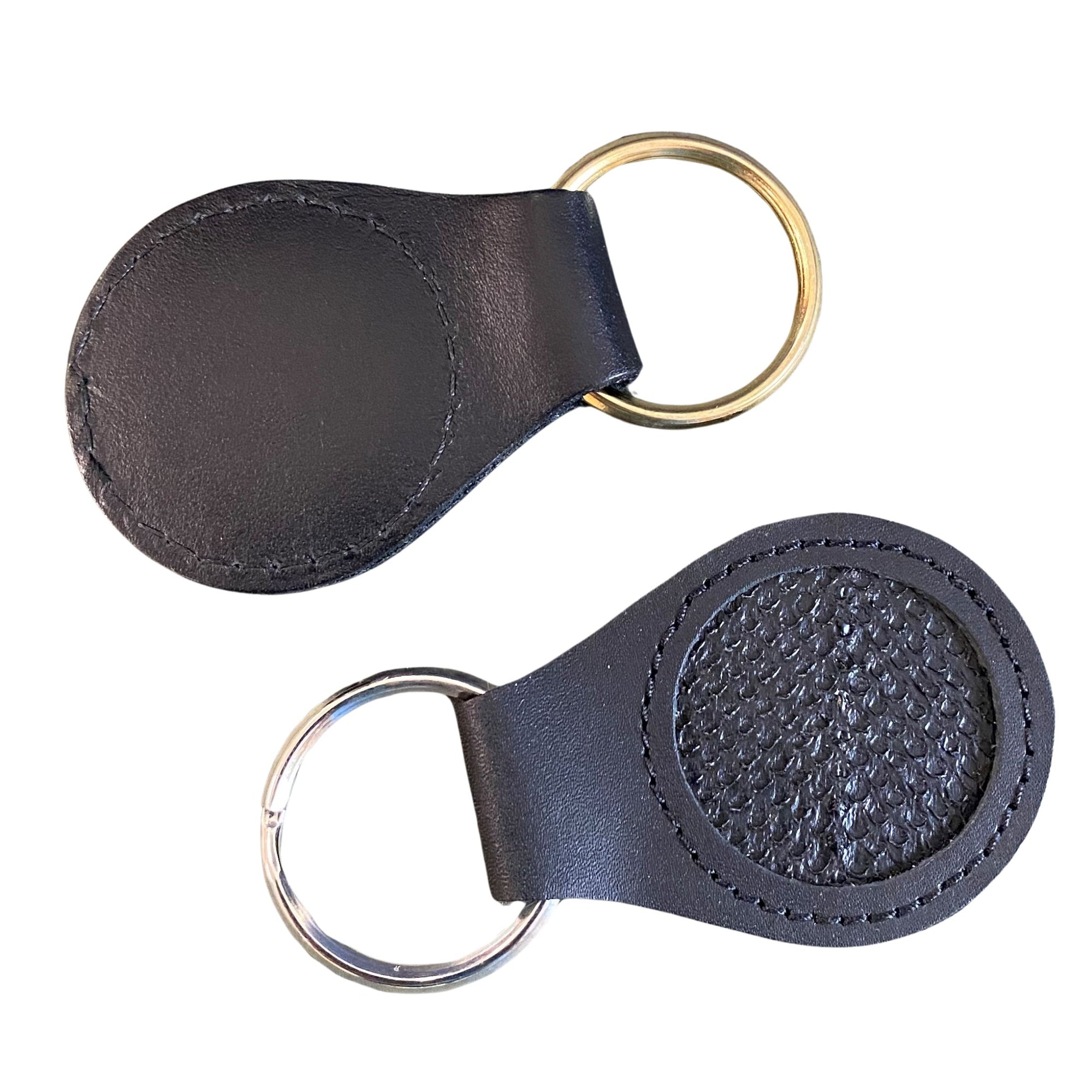 Salmon Leather Key Fobs