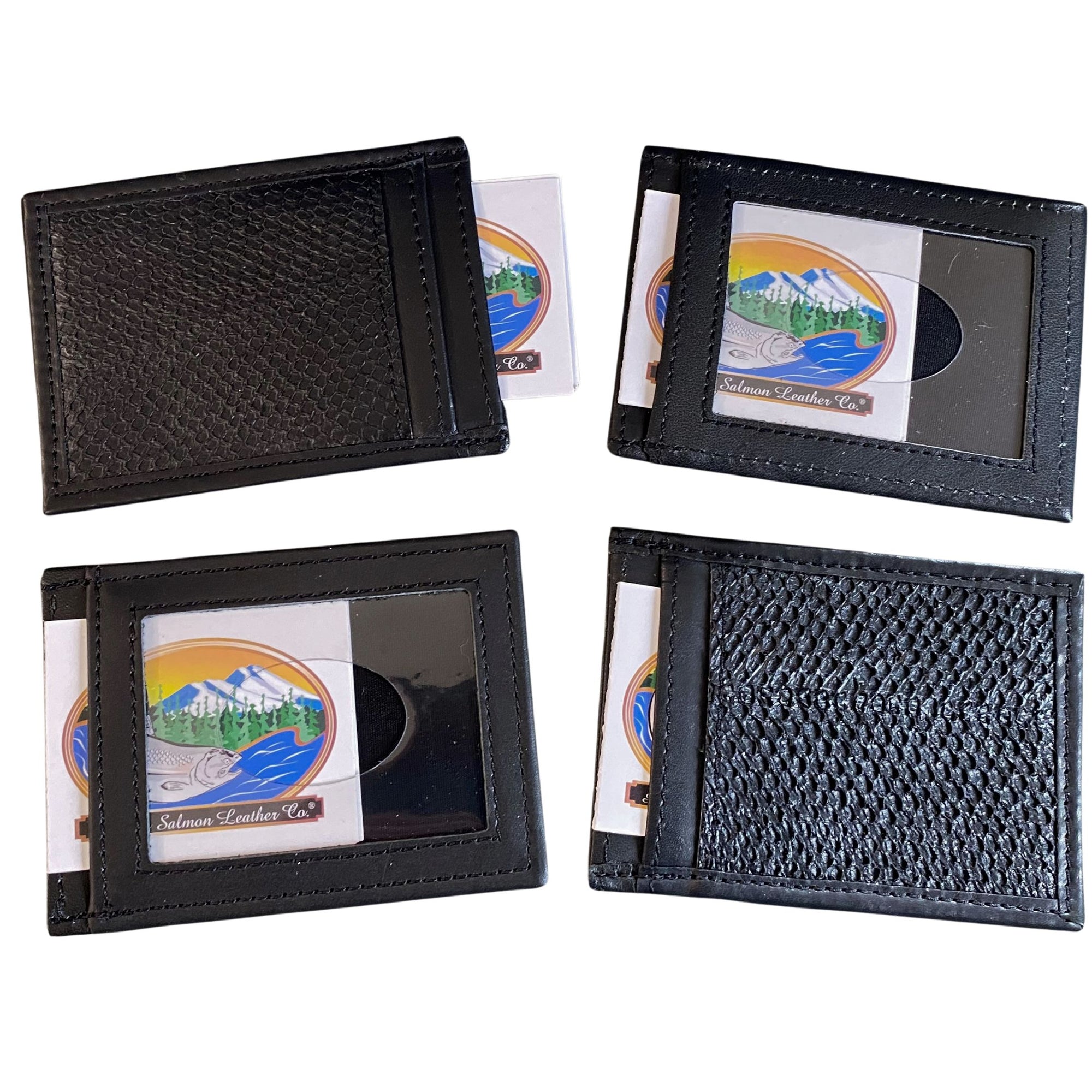 Salmon Leather Slim Design Credit Card Holder