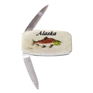 Scrimshaw Money Clip Pocket Knife