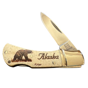 Alaska Mini Scrimshaw 2.5 Inch Knife