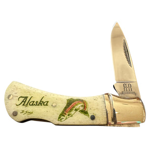 Alaska Mini Scrimshaw 2.5 Inch Knife