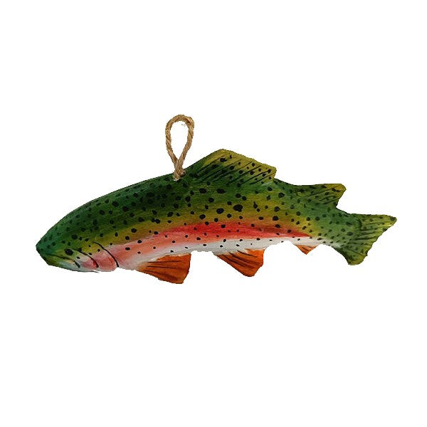 Trout Hand Carved Wood Ornament