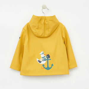 Babys Anchor Rain Jacket with Stripe Cotton Lining