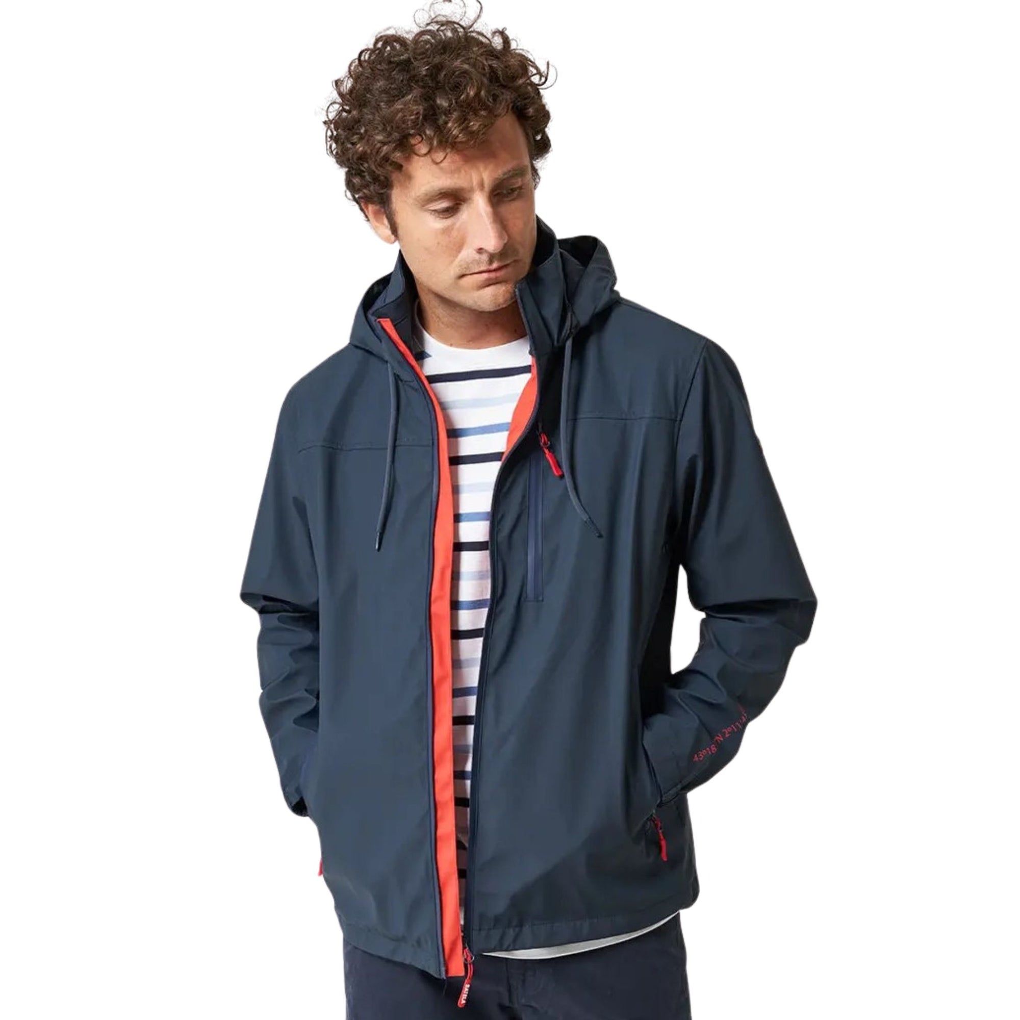 Lightweight Nautical Raincoat for Men