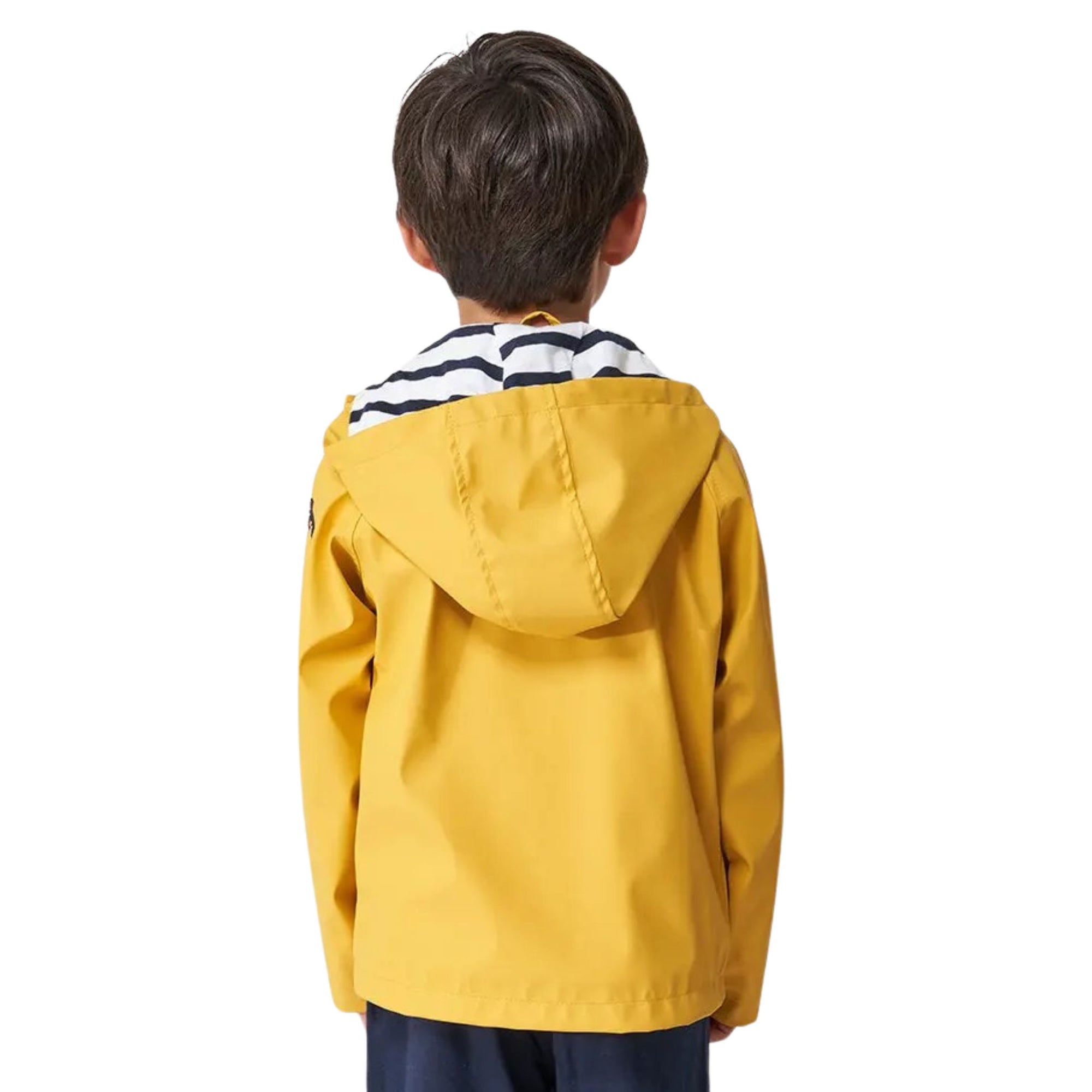 Nautical Raincoat With Striped Cotton Lining for Youth