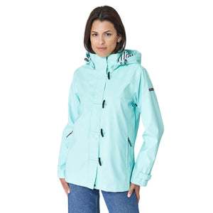 Nautical Raincoat with Striped Lining for Women