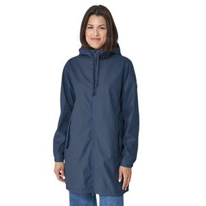 Raincoat with Striped Fleece Lining for Women