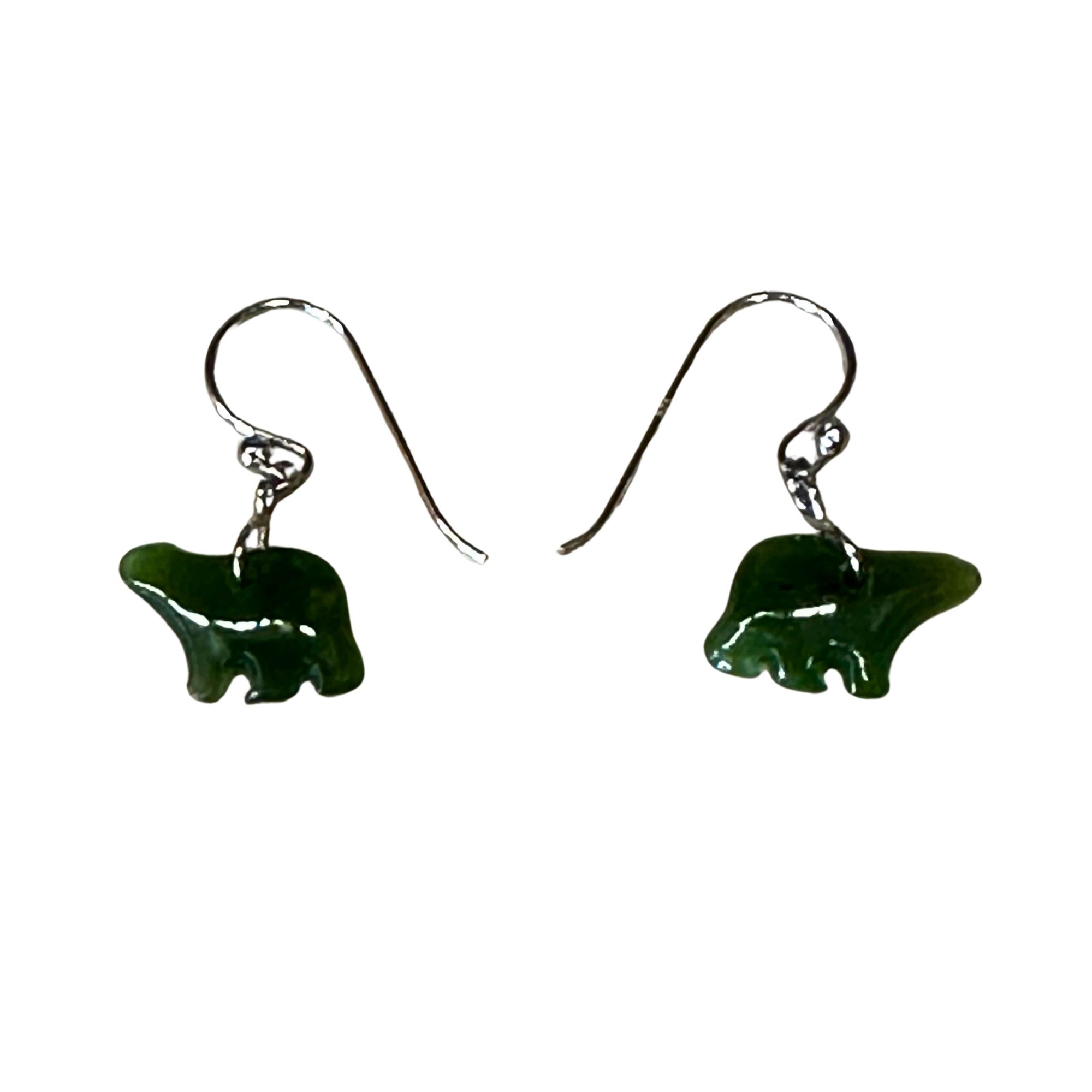 Jade Bear Earrings Small