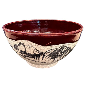 Stoneware Pottery Decal Bowls - Small