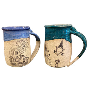 Stoneware Pottery Decal Mug