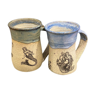 Stoneware Pottery Decal Mug