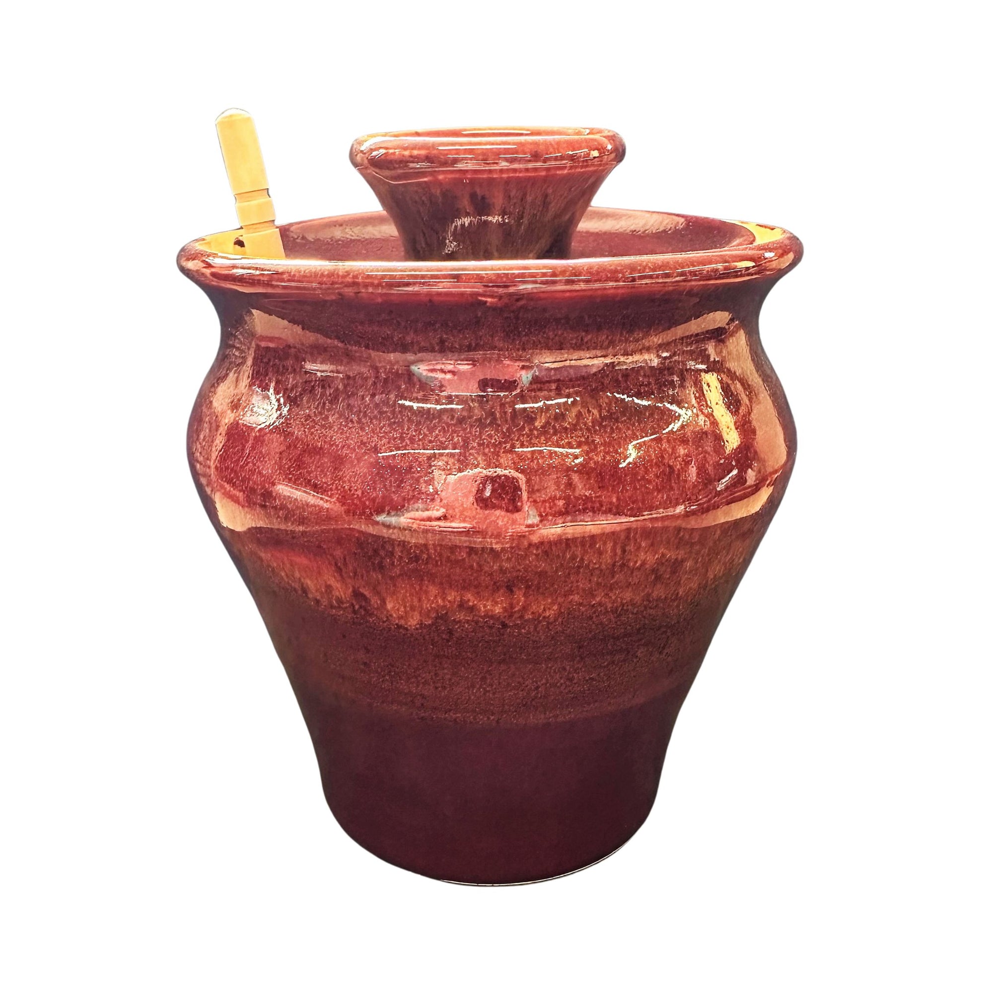 Stoneware Honey Pot