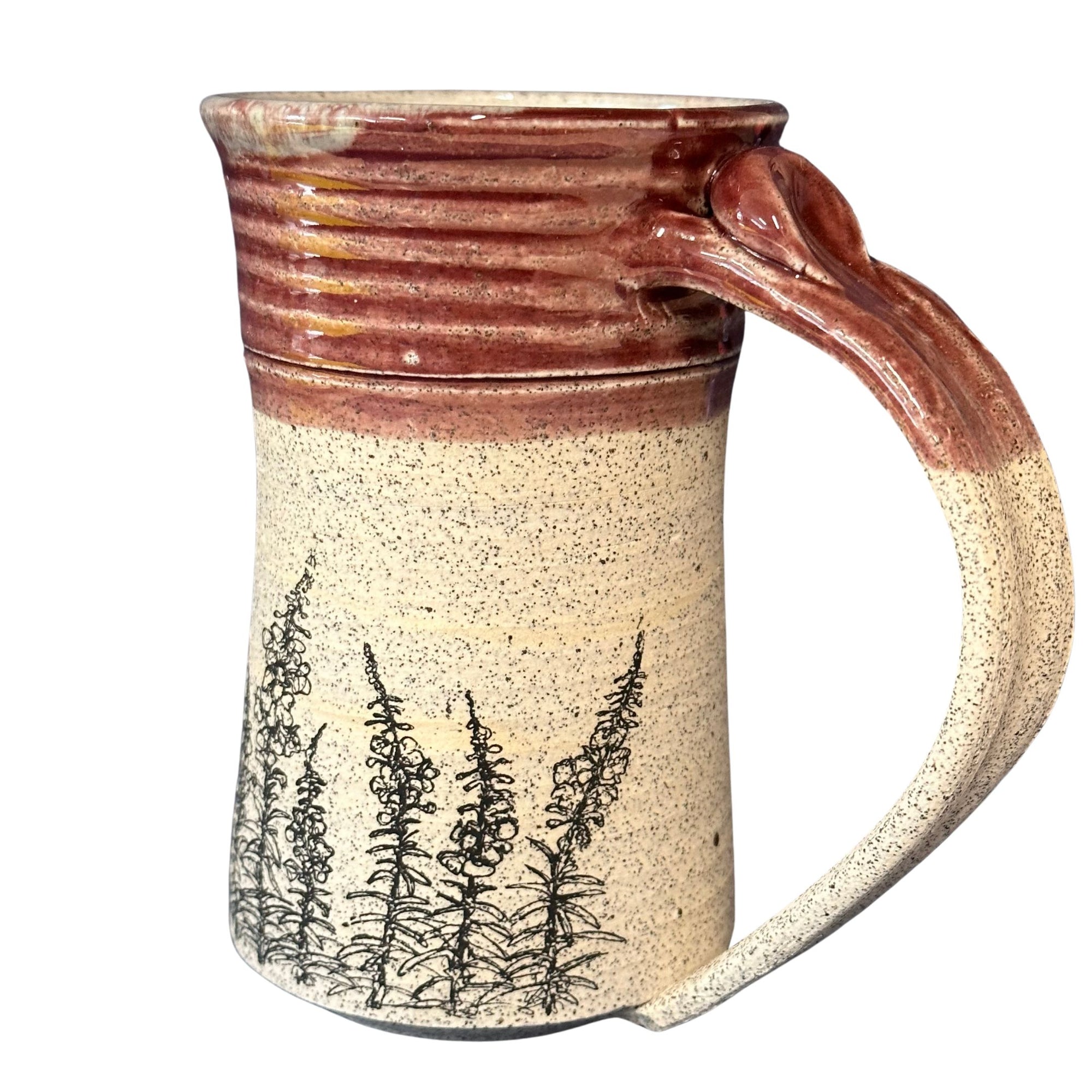 Stoneware Pottery Decal Mug