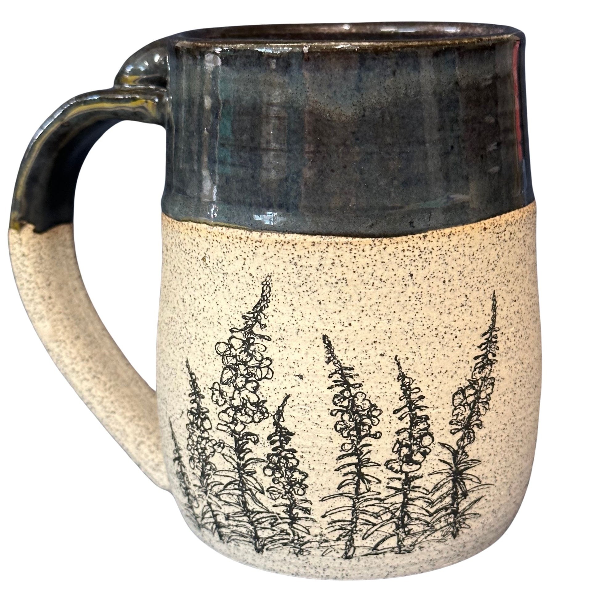 Stoneware Pottery Decal Mug