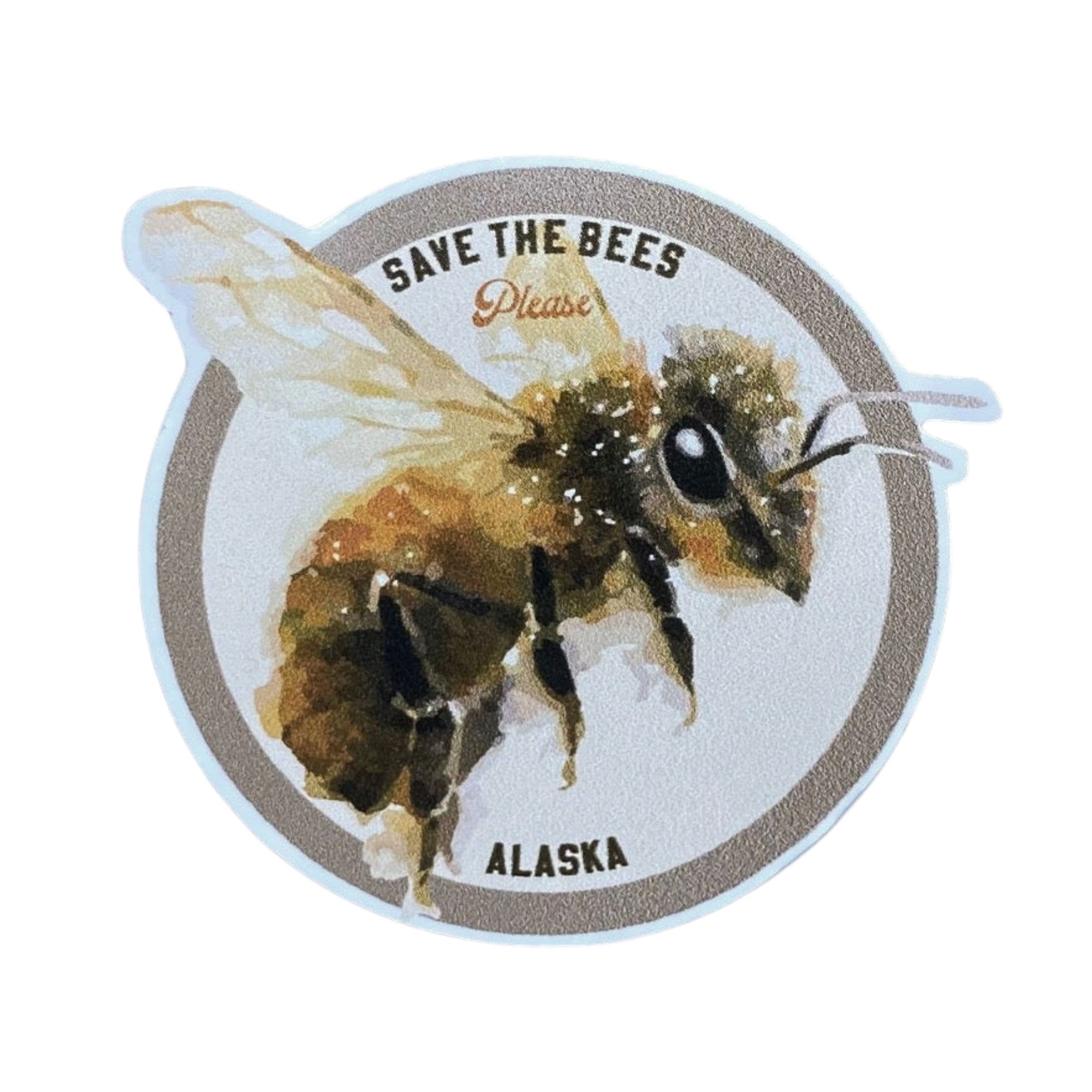 Bees Please Stickers - 2 Inch