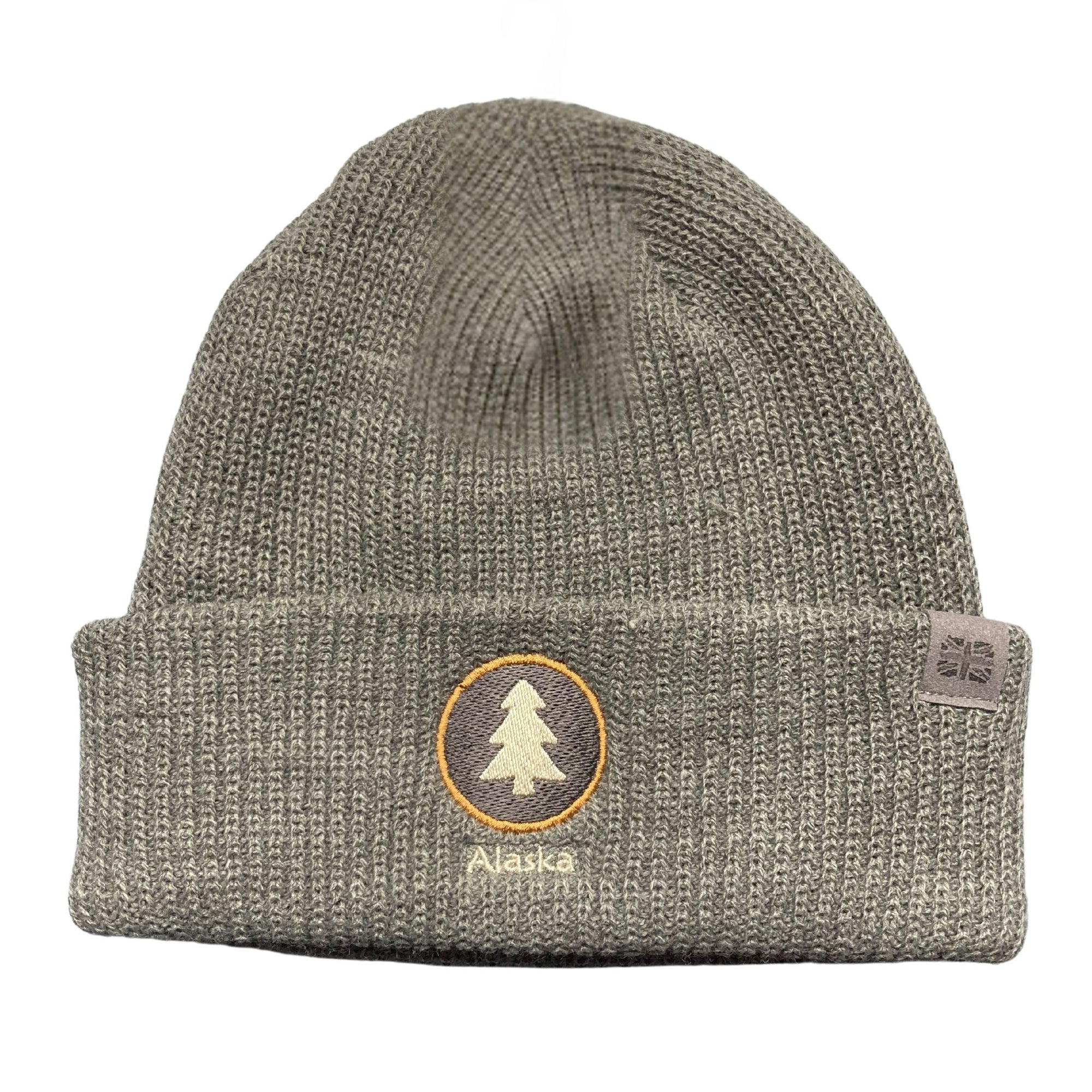 Embroidered Tree Mens Beanie