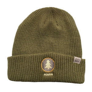 Embroidered Tree Mens Beanie