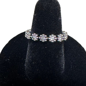 Cubic Zirconia Flower Stack Ring