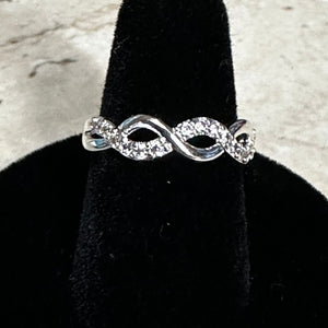 Infinity Cubic Zirconia Stack Ring