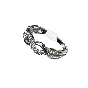 Infinity Cubic Zirconia Stack Ring