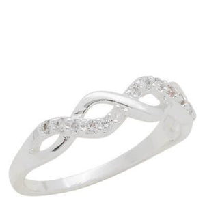 Infinity Cubic Zirconia Stack Ring