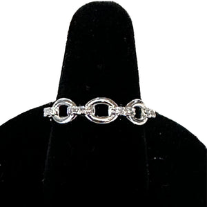 Linked Cubic Zirconia Loop Stack Ring