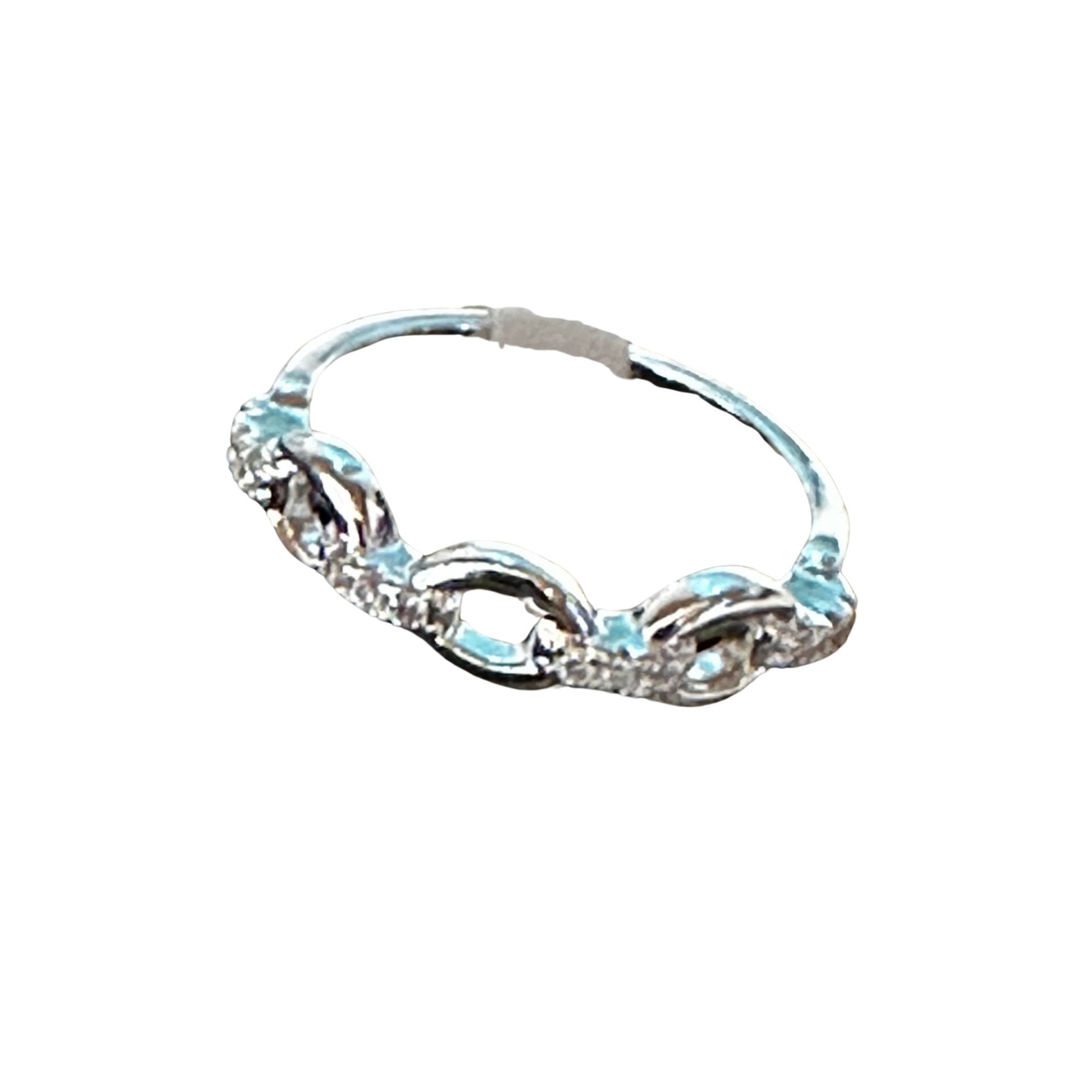 Linked Cubic Zirconia Loop Stack Ring