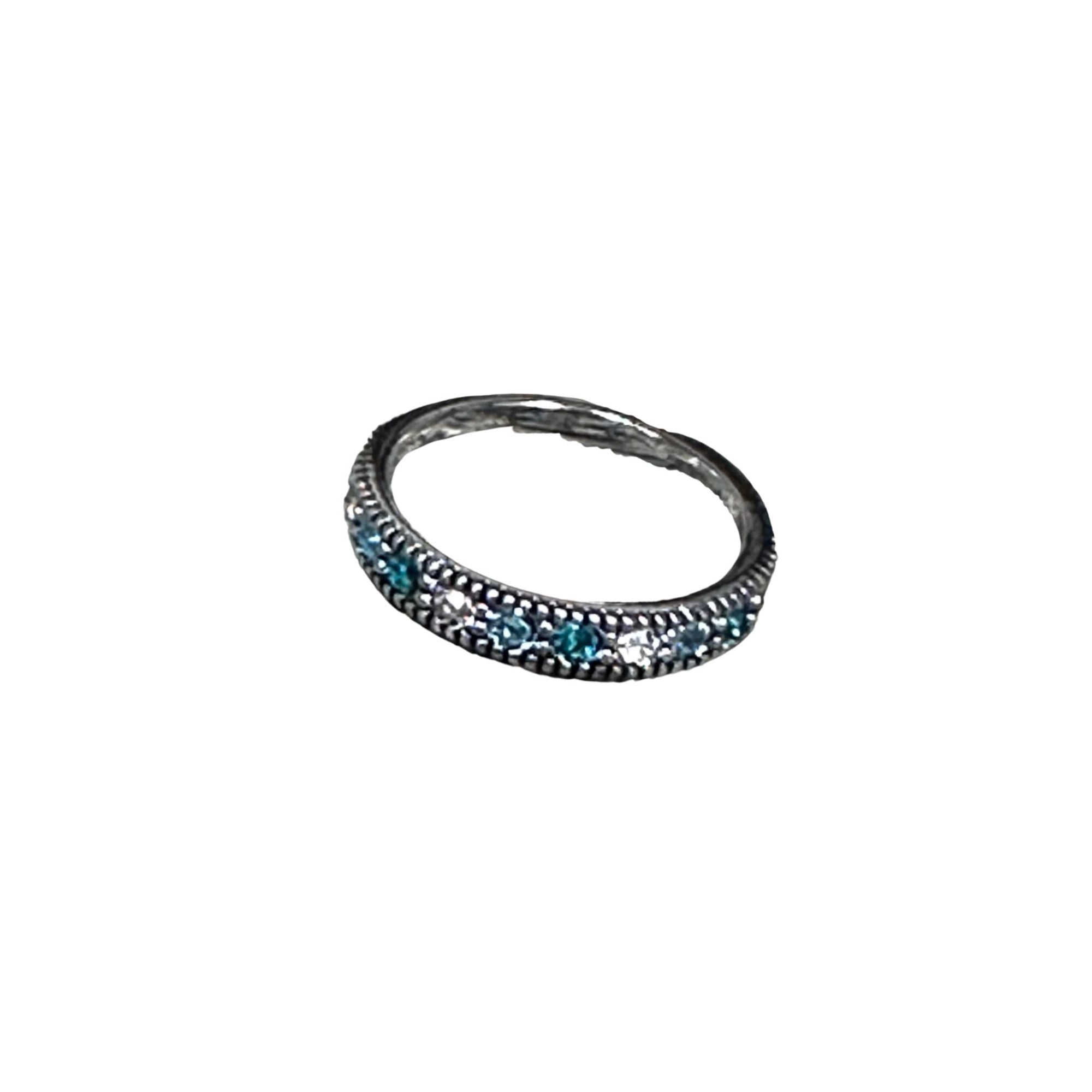 Multi Blue Eternity Stack Ring