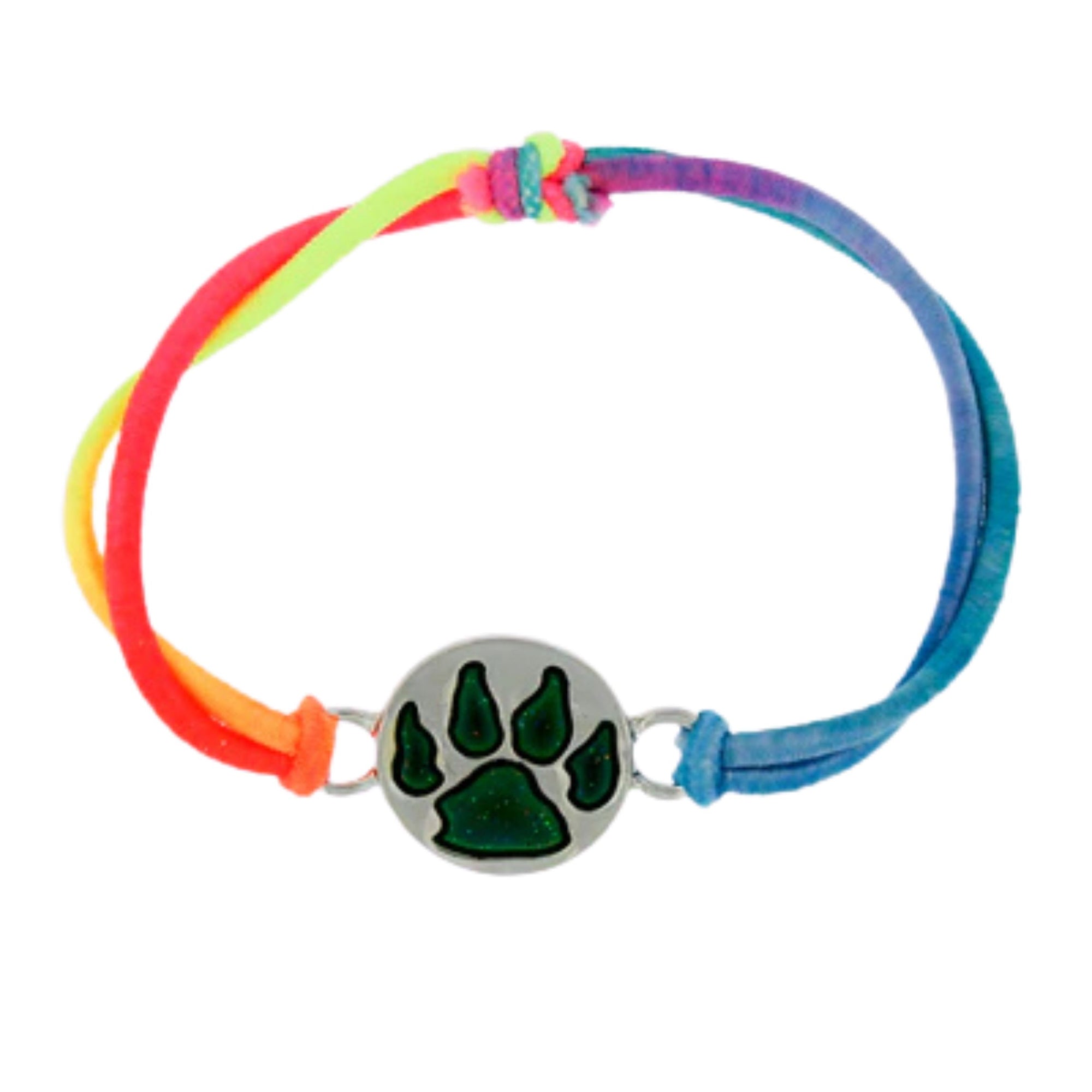 Glitter Mood Bear Paw Rainbow Bracelets