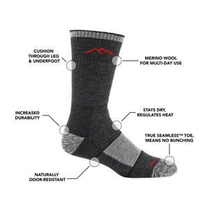 Hiker Boot Full Cushion Midweight Hiking Sock for Men - Eclipse