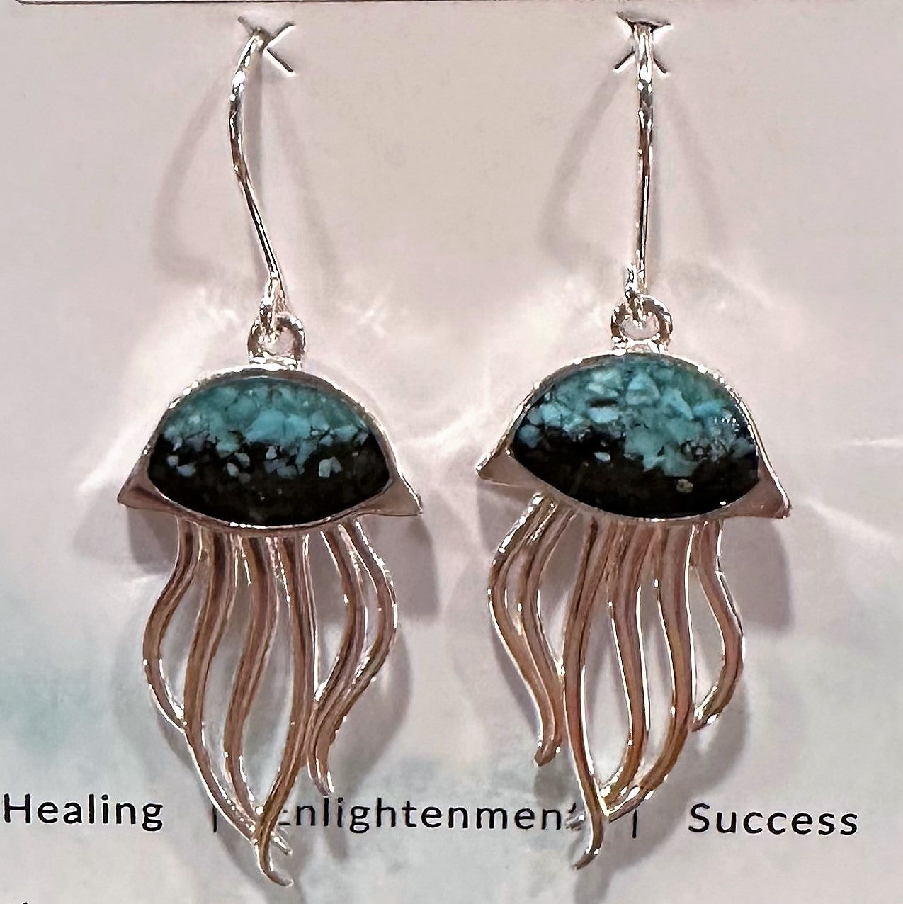 Jellyfish Earrings - Turquoise Gradient