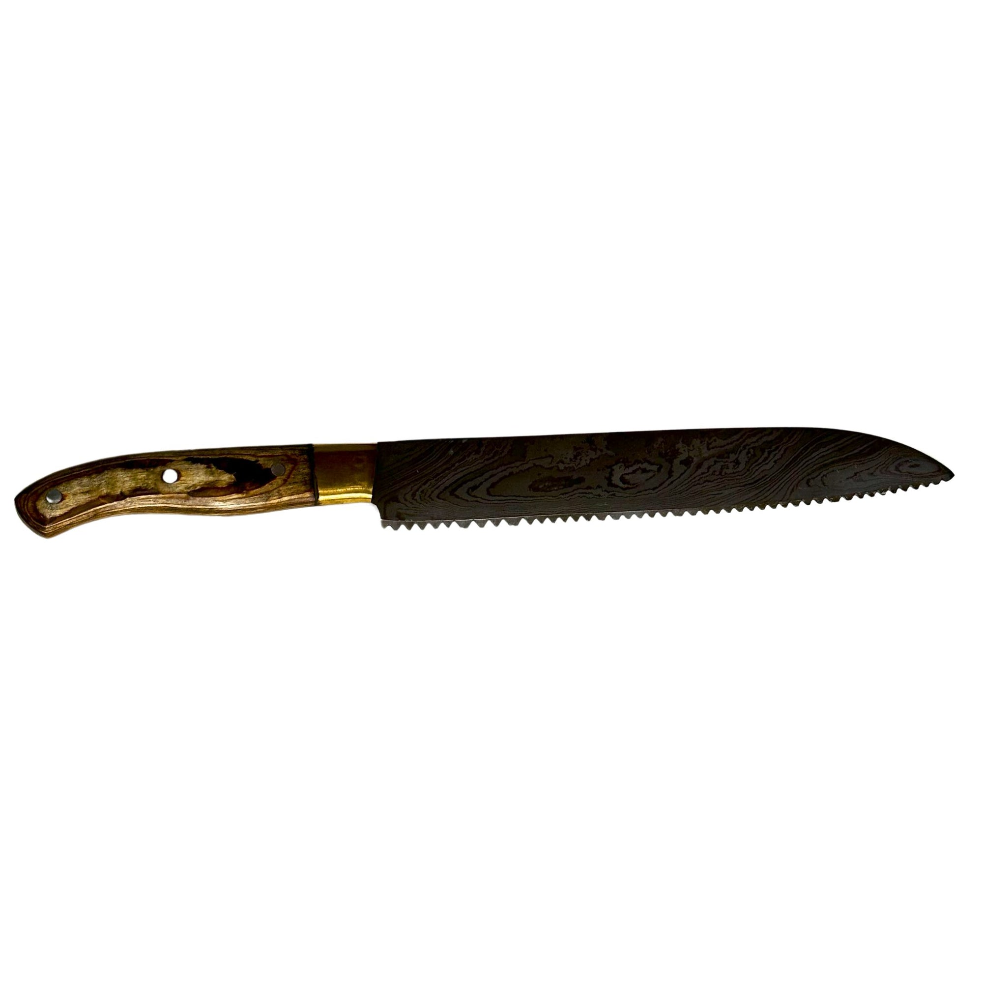 Damascus Carving Knife - Pakkawood Handle