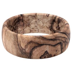 Nomad Burled Walnut Groove Ring