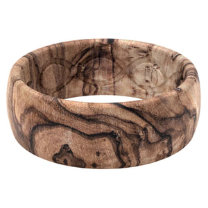 Nomad Burled Walnut Groove Ring