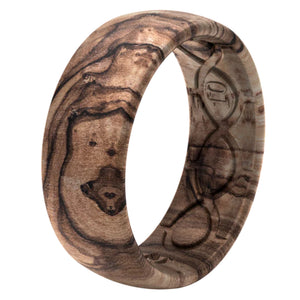 Nomad Burled Walnut Groove Ring