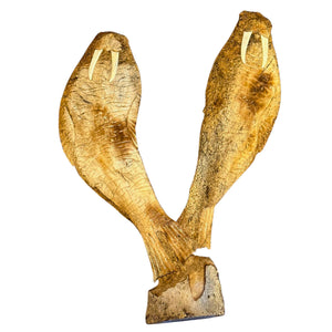 Scapula Double Walrus Figurine