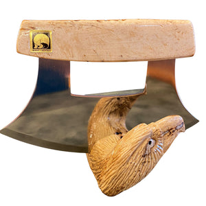 Walrus Jawbone with Eagle Base Ulu