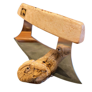 Walrus Jawbone with Eagle Base Ulu