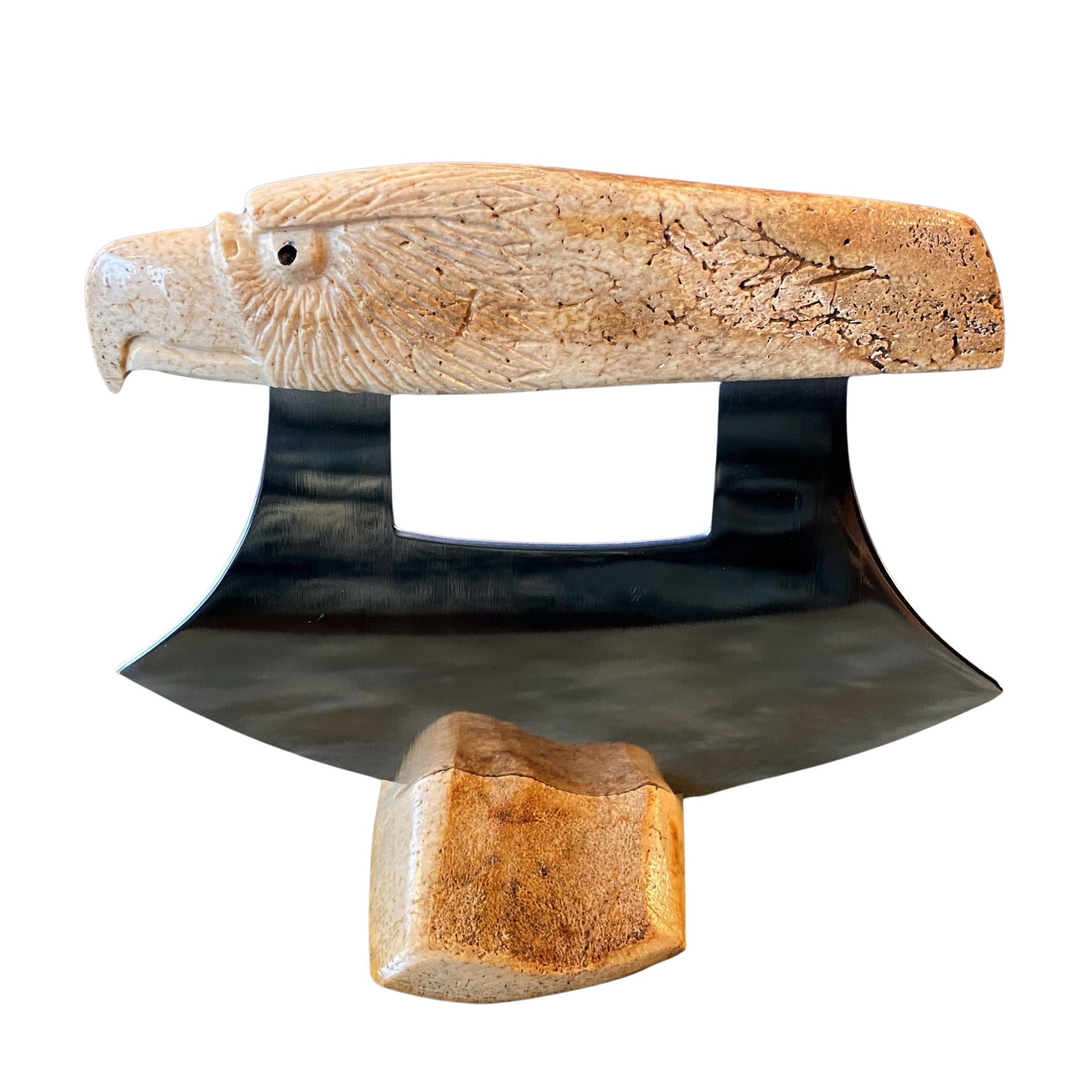 Walrus Jawbone Eagle Handle Ulu