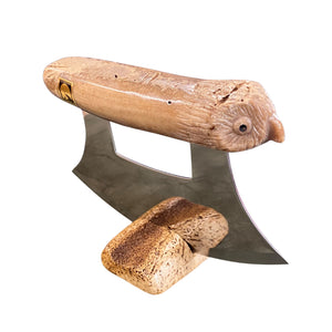 Walrus Jawbone Ulu with Owl Handle