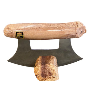 Walrus Jawbone Ulu with Owl Handle