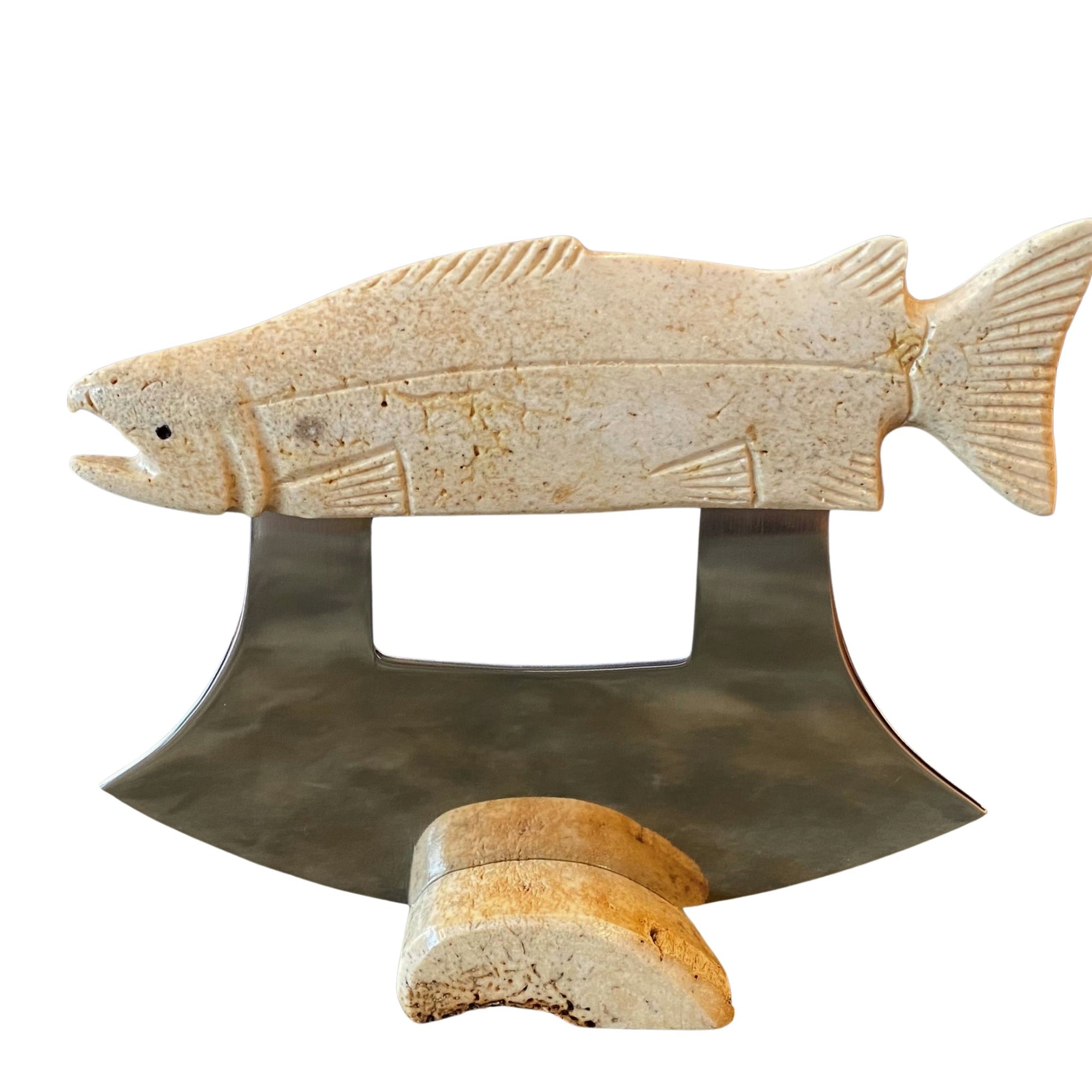 Walrus Jawbone Salmon Handle Ulu