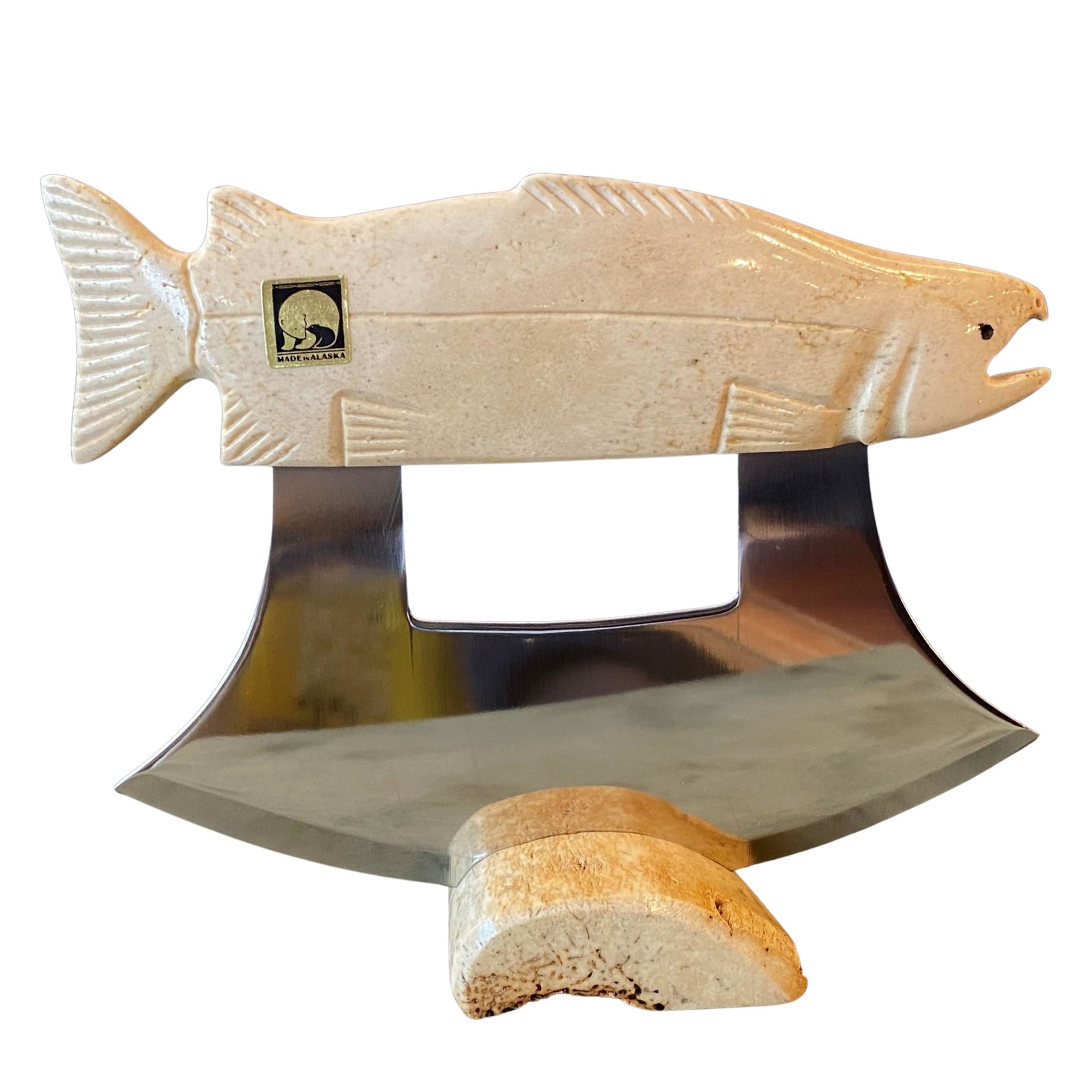 Walrus Jawbone Salmon Handle Ulu