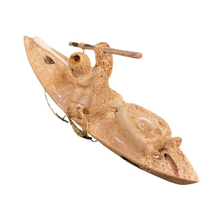 Walrus Jawbone Kayaker Figurine