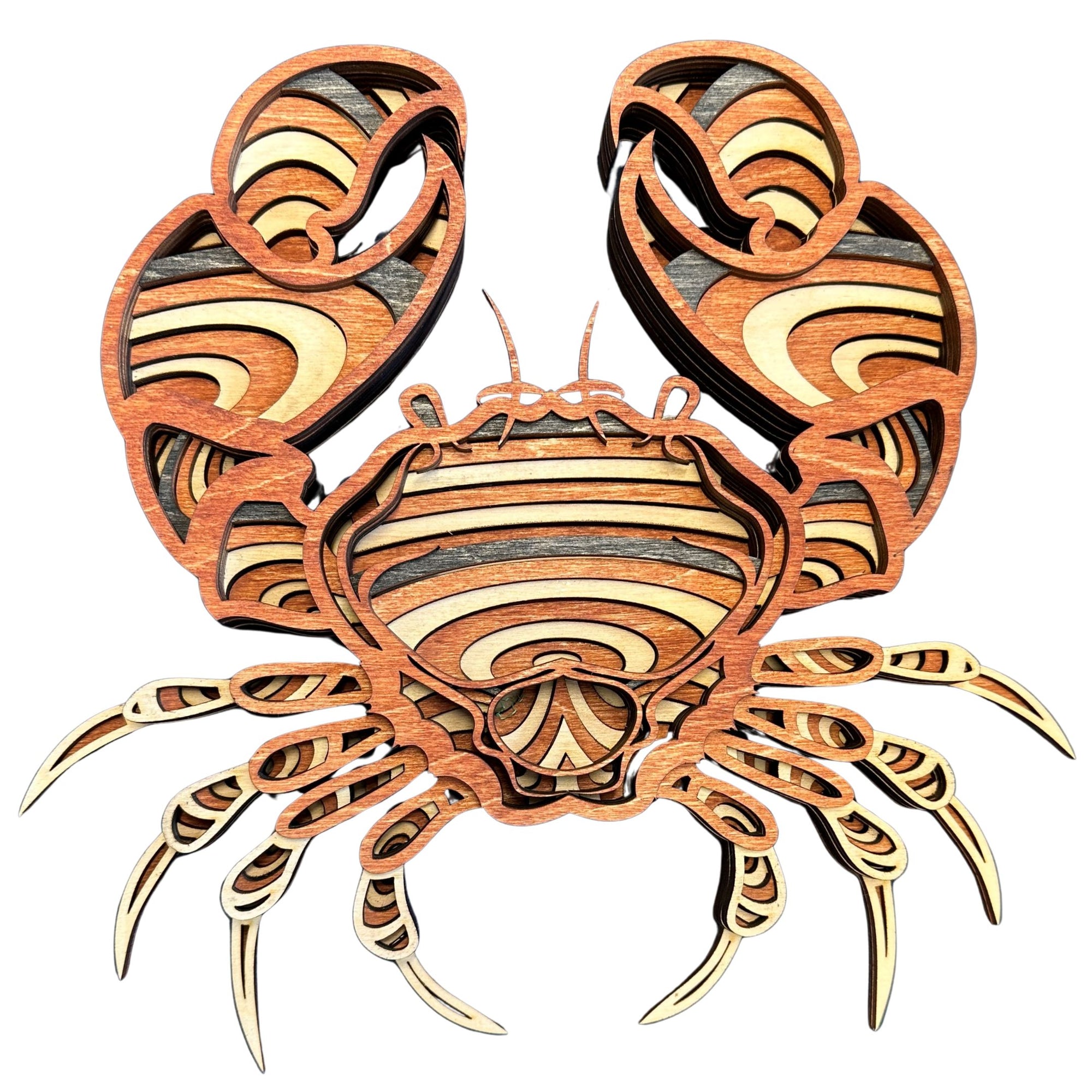 Laser-cut Wood Alaskan Dungeness Crab