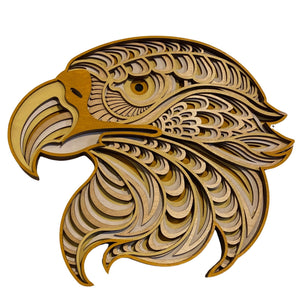 Laser-cut Wood Freedom Eagle